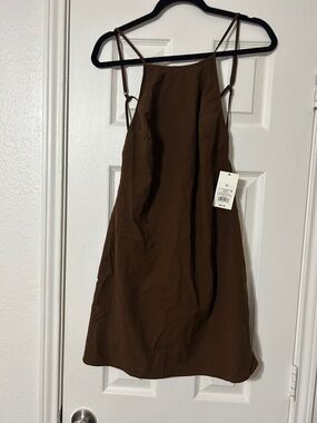 a new day Brown Mini Slip Dress with Adjustable Straps